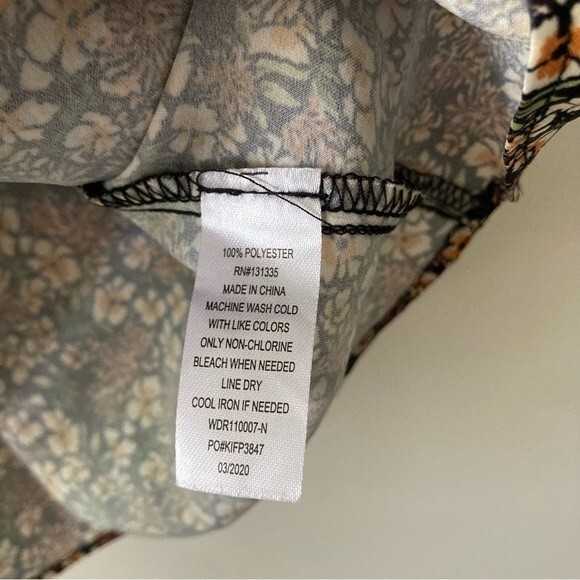 Socialite Women's Multi Color Floral Cowl Neck Silky Mini Dress S - Picture 5 of 5